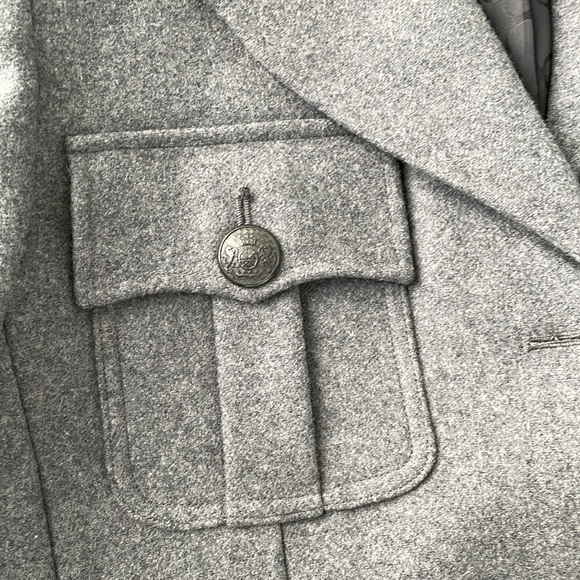 Pink Tartan military style coat/pea coat - Picture 2 of 13